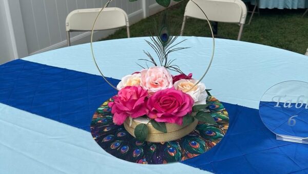 Rose / Peacock Centerpiece